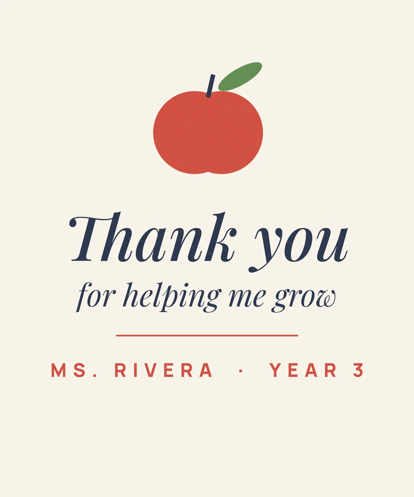 Thank You, Ms. Rivera, Vessim example design