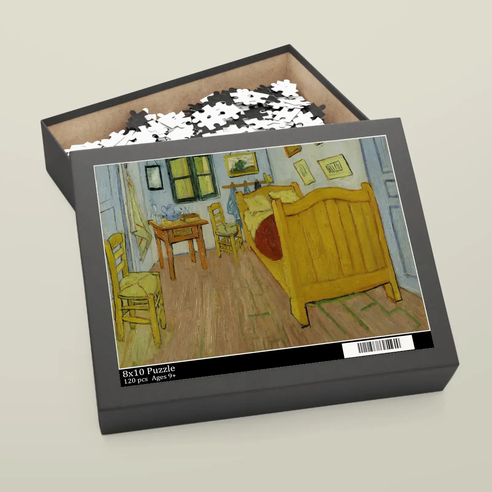 The Bedroom by Vincent van Gogh, printed on a jigsaw puzzle