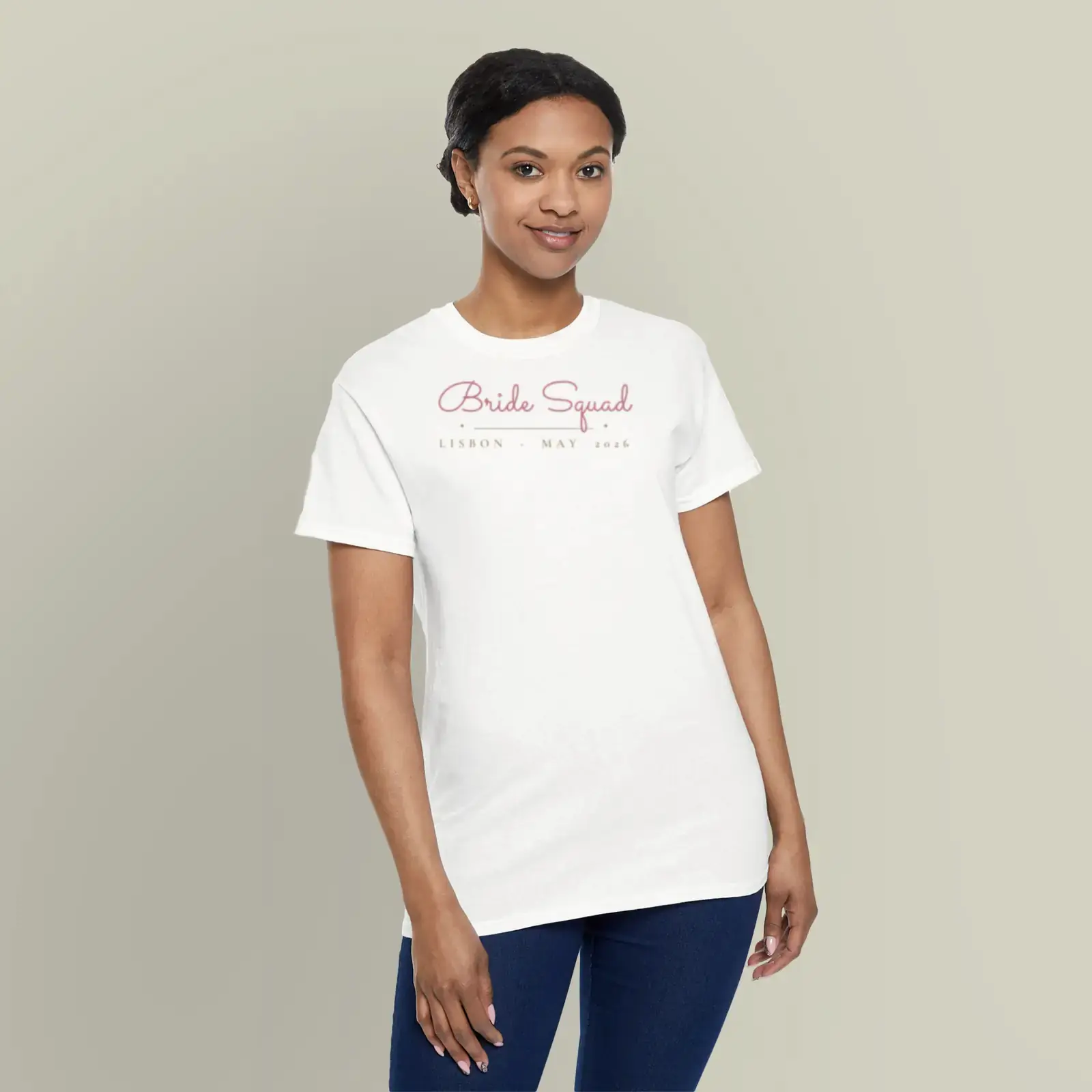 "Bride Squad", an example design by Vessim, printed on a t-shirt