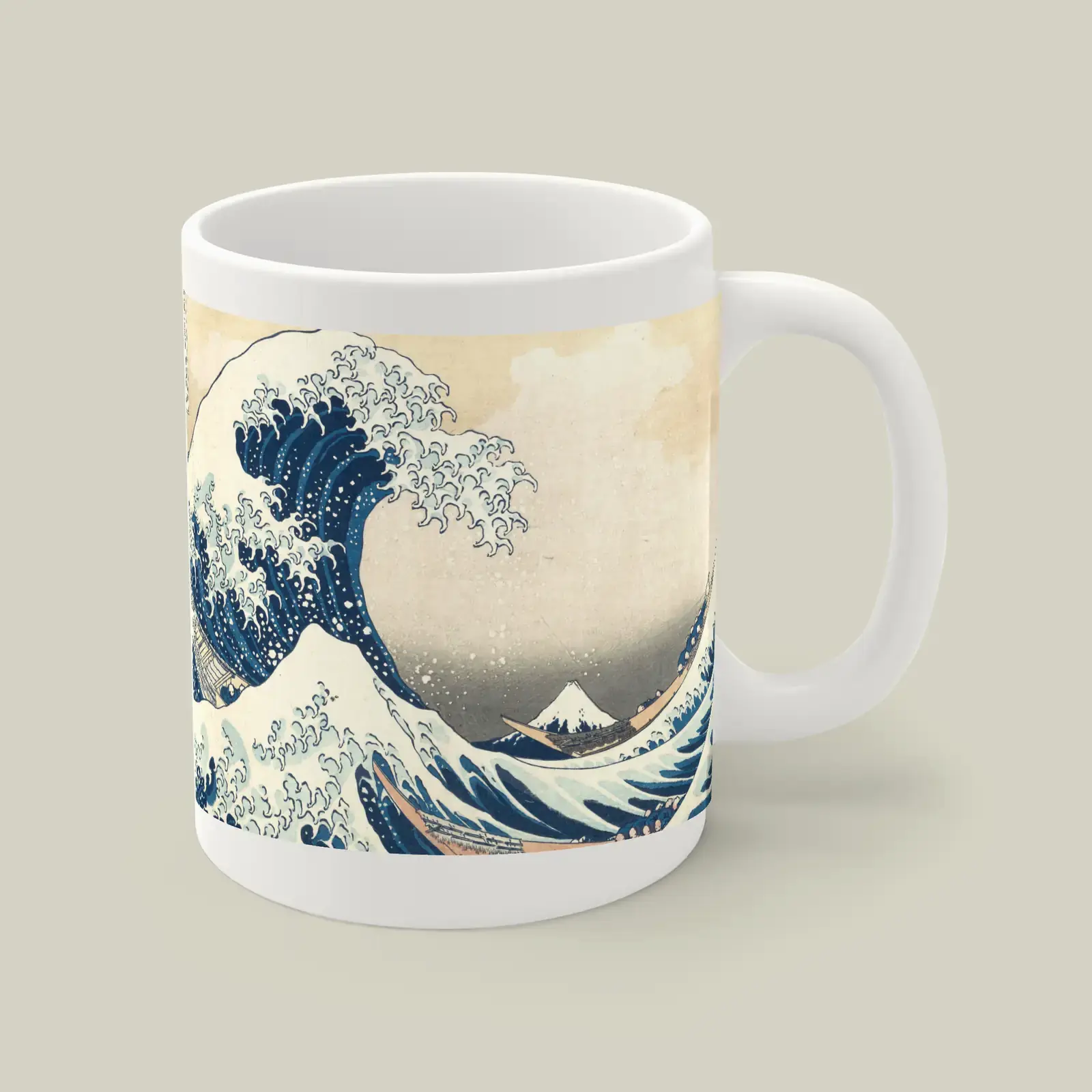 The Great Wave off Kanagawa by Katsushika Hokusai, printed on a mug