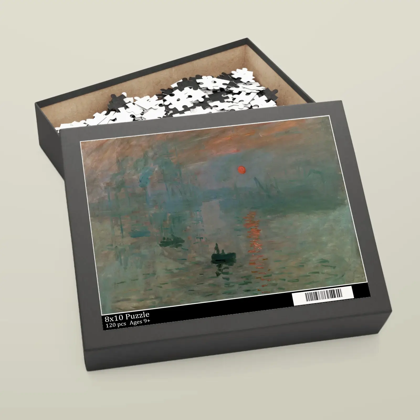 Impression, Sunrise by Claude Monet, printed on a jigsaw puzzle