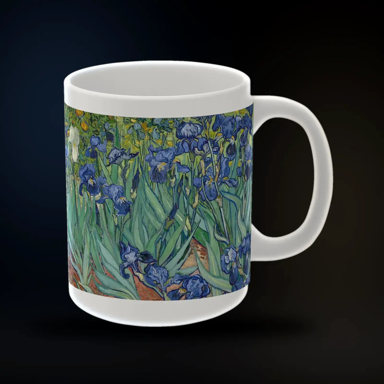 Irises by Vincent van Gogh, printed on a mug