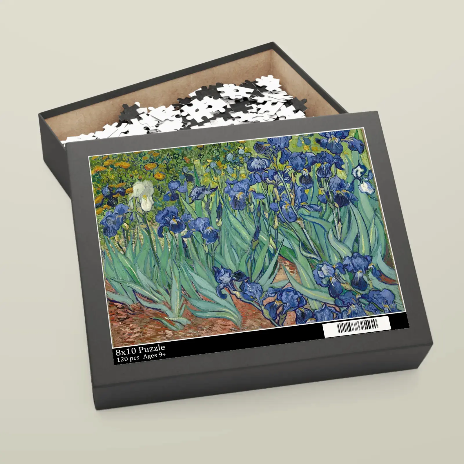 Irises by Vincent van Gogh, printed on a jigsaw puzzle