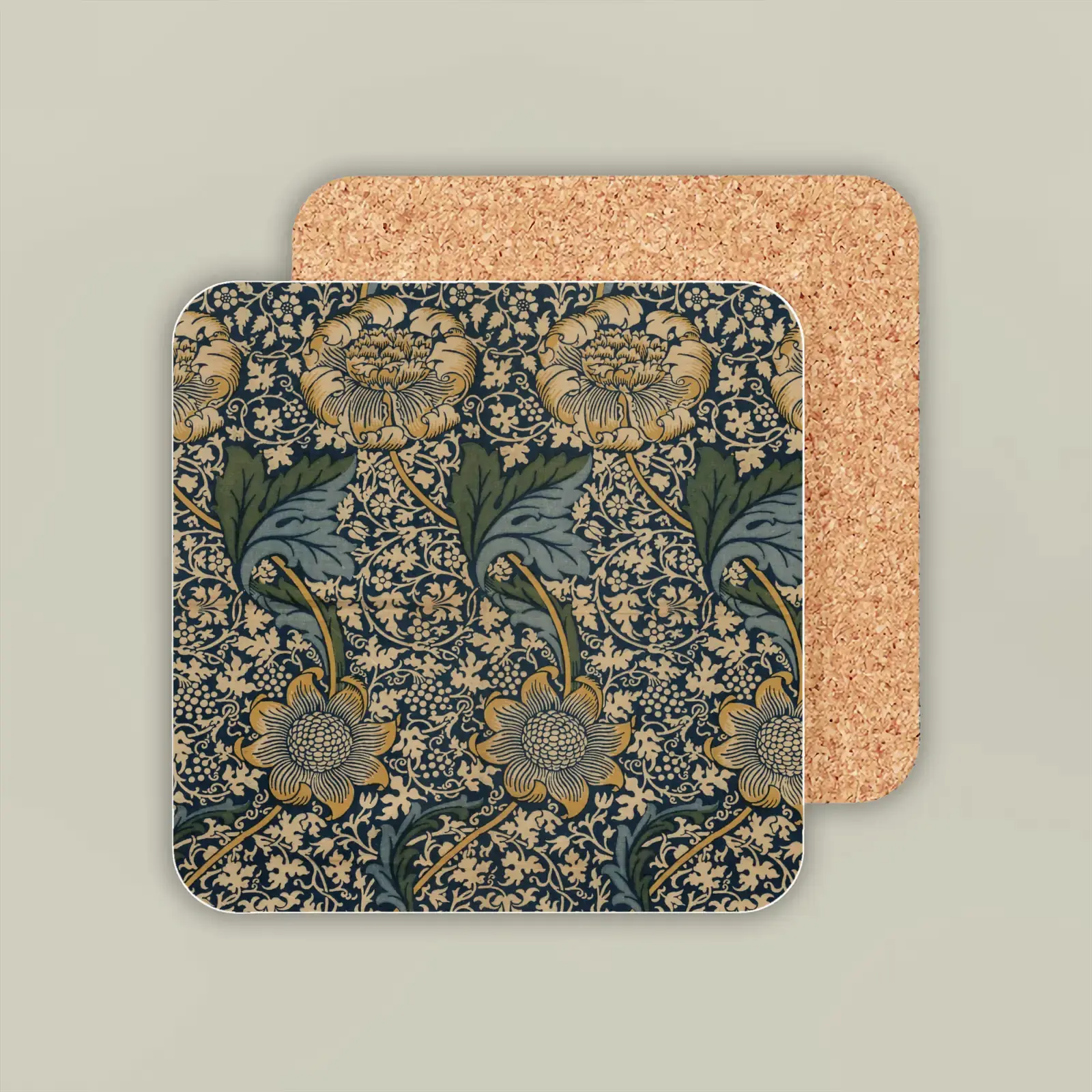 Kennet by William Morris, printed on a coaster