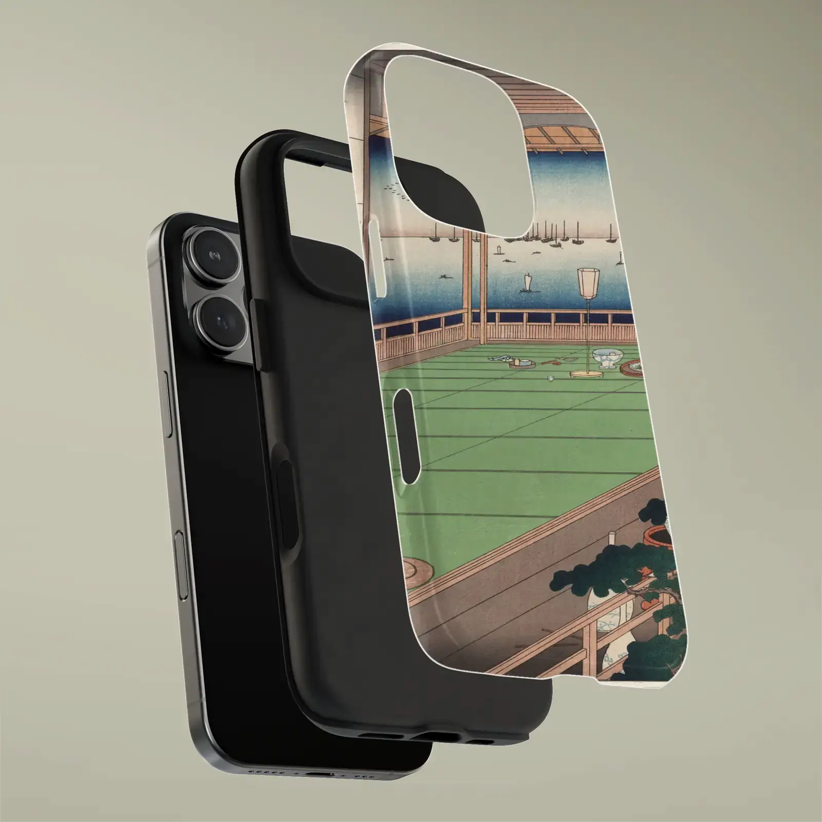 The Moon-Viewing Promontory by Utagawa Hiroshige, printed on a phone case