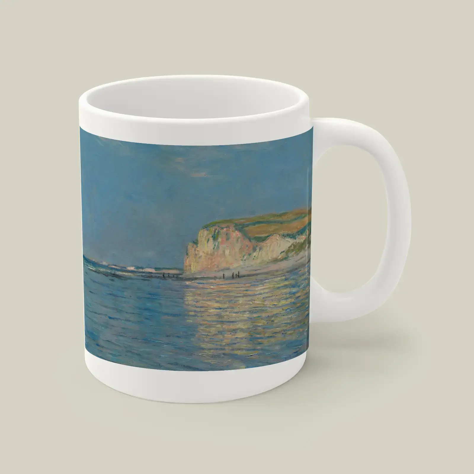 Low Tide at Pourville, near Dieppe by Claude Monet, printed on a mug