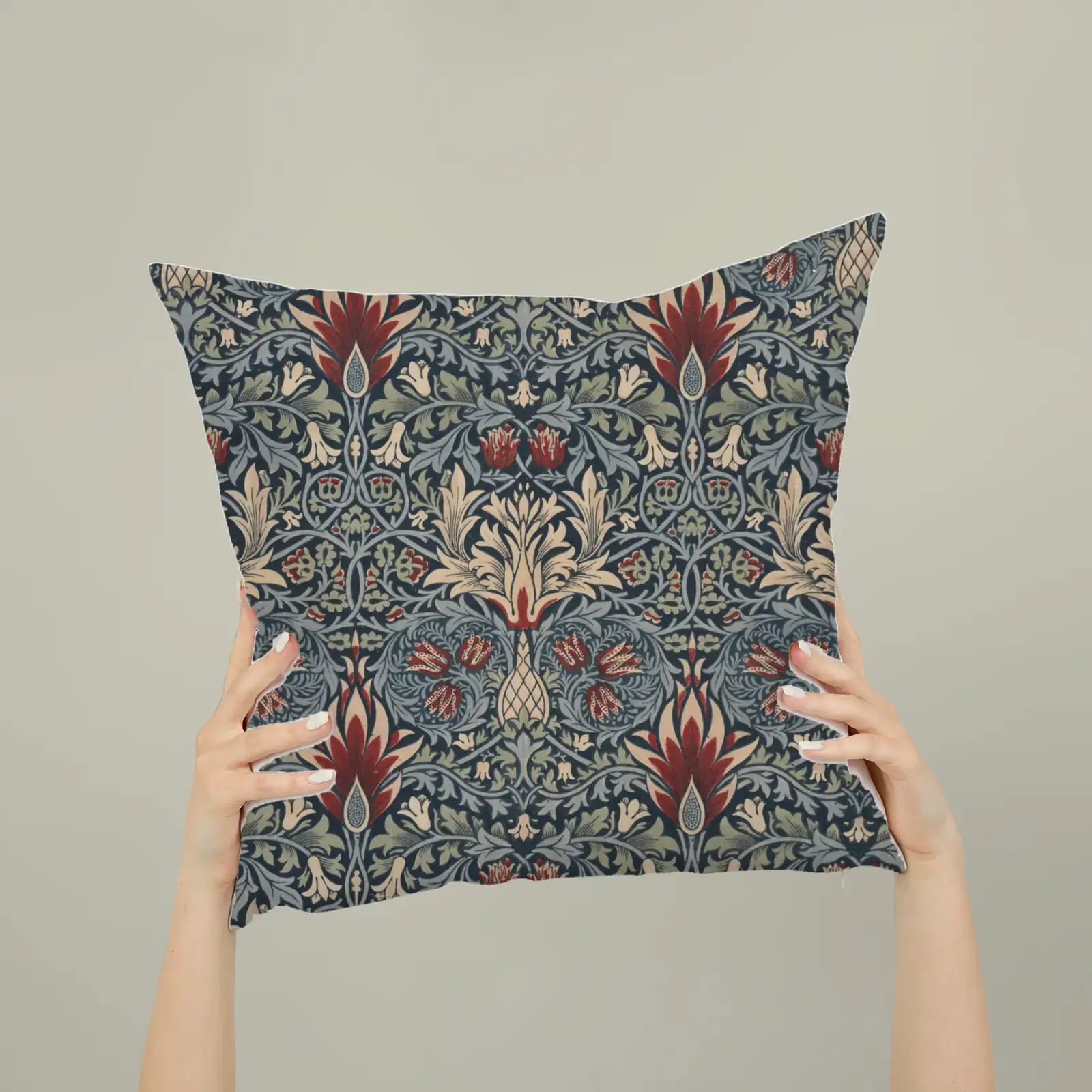 Snakeshead by William Morris, printed on a square pillow