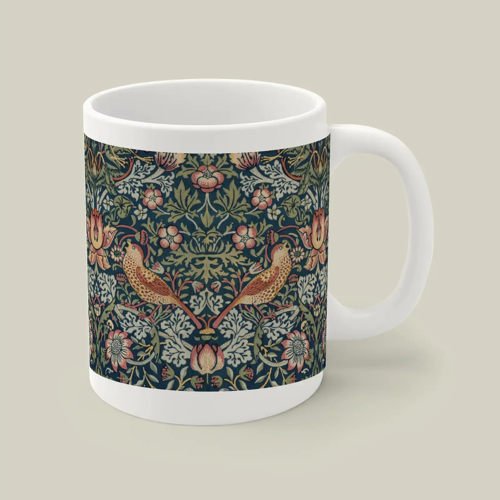 Strawberry Thief by William Morris, printed on a mug