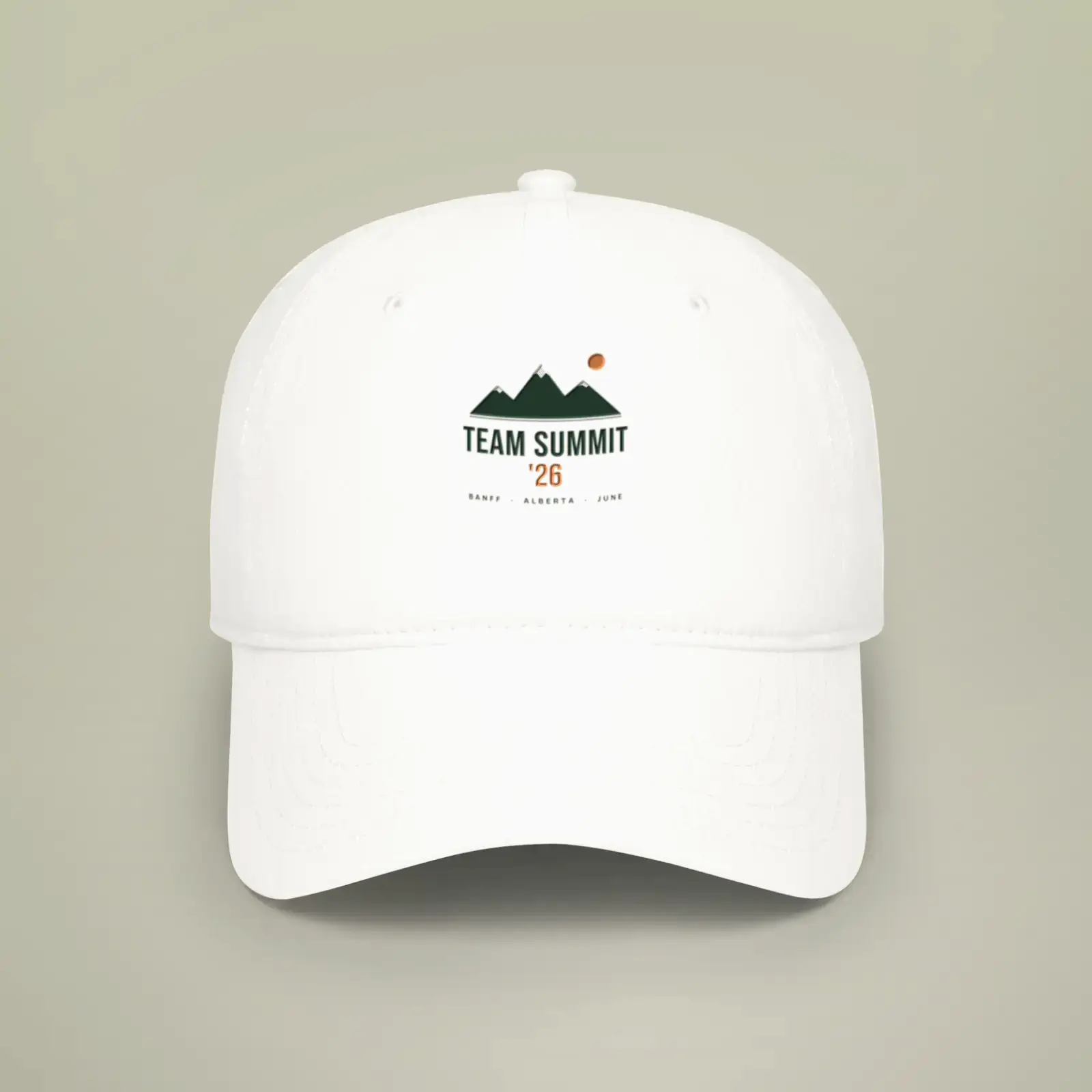 "Team Summit '26", an example design by Vessim, printed on a baseball cap