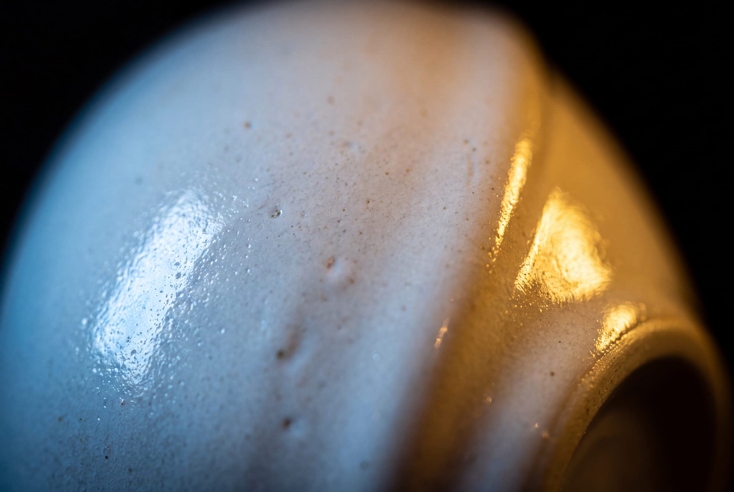 Macro study of glazed ceramic